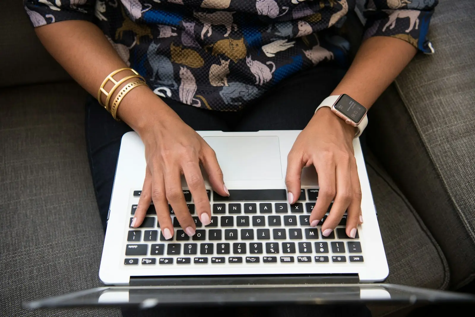 A person working on a laptop